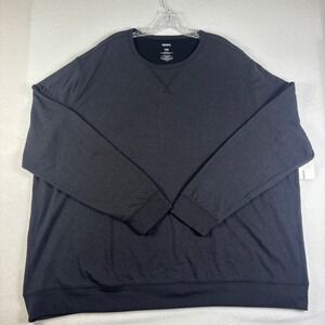 Sonoma Mens Supersoft Double-Knit Crewneck Midnight Black 3XB Big & Tall NWT